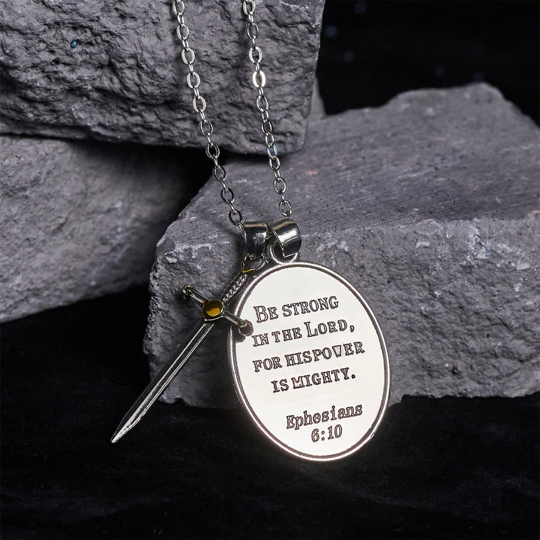 FREE Today: Two Tone Sword & Oval Shield St. Michael Pendant Necklace - image 6
