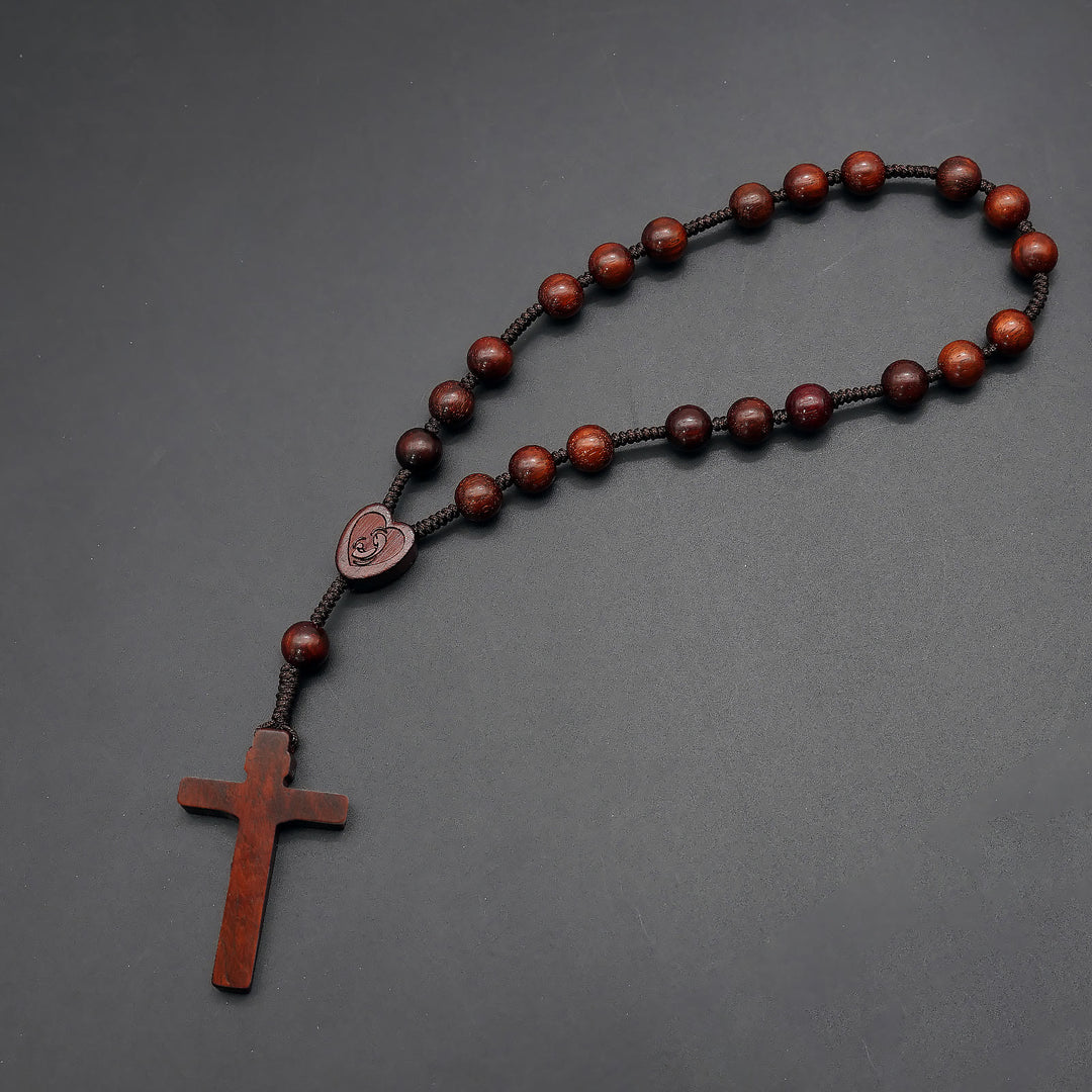 Christianartworkshop Red Sandalwood Pocket Rosary: Devotion & Earthy Solidity - image 2