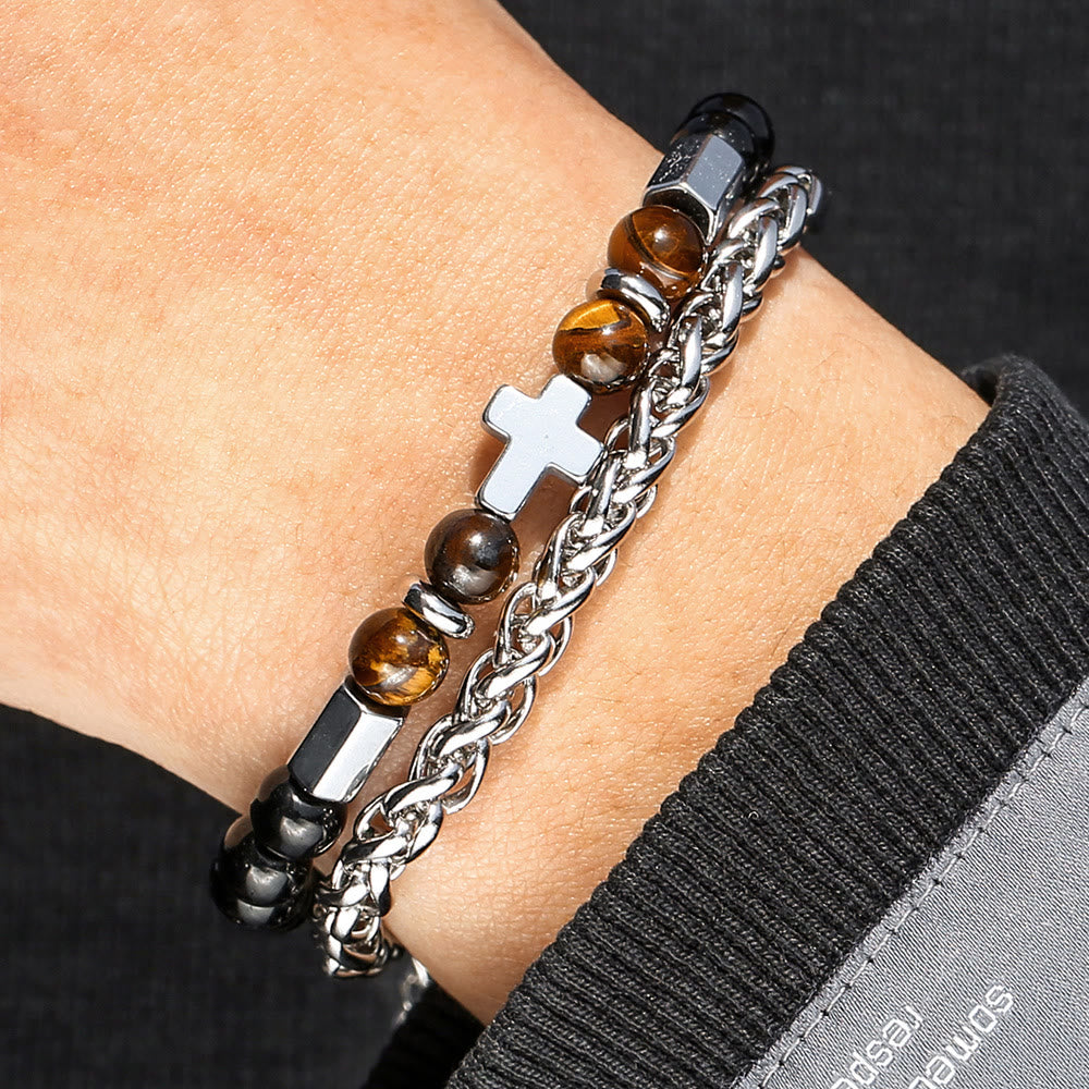 Christianartworkshop Tiger Eye & Black Onyx Bracelet: Faith-Driven Identity & Timeless Devotion - image 2