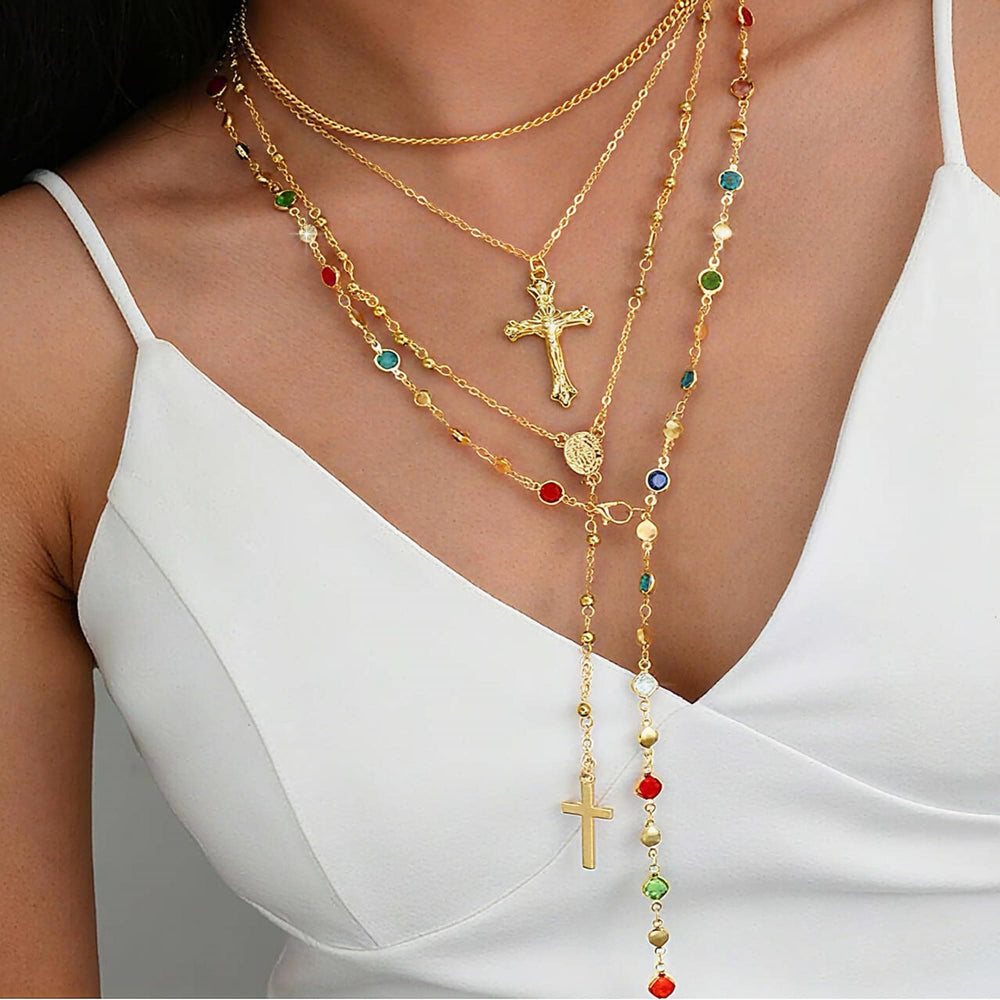 FREE Today: Layered Cross Necklace Set: Multistrand Faith & Fashion-Forward Expression - image 1