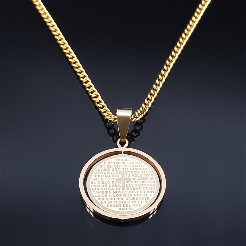 FREE Today: The Lord’s Prayer Rotating Pendant Necklace: Devotion & Sacred Versatility - image 1
