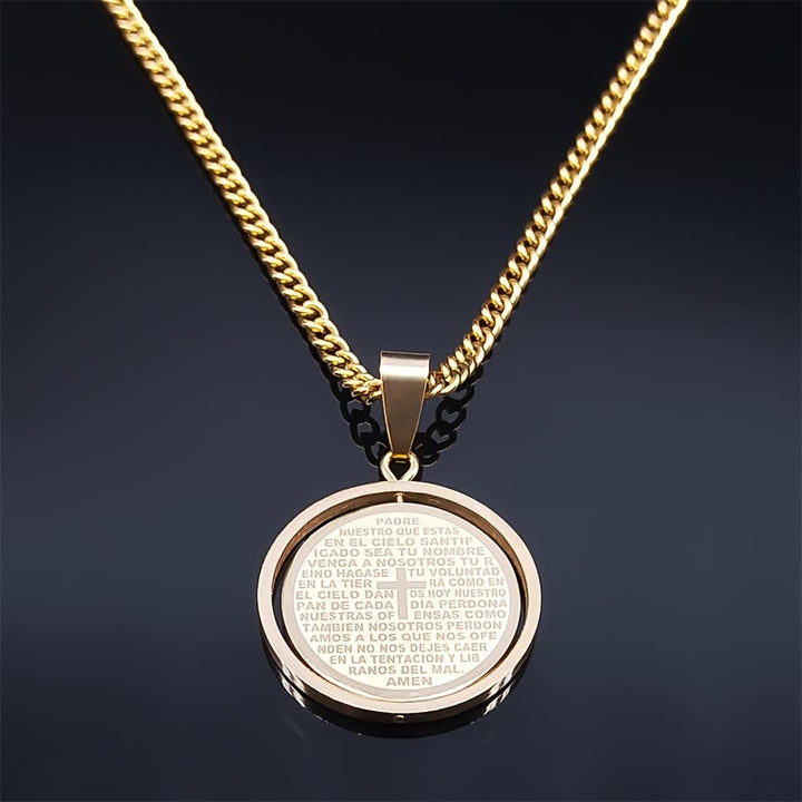 FREE Today: The Lord’s Prayer Rotating Pendant Necklace: Devotion & Sacred Versatility - image 1