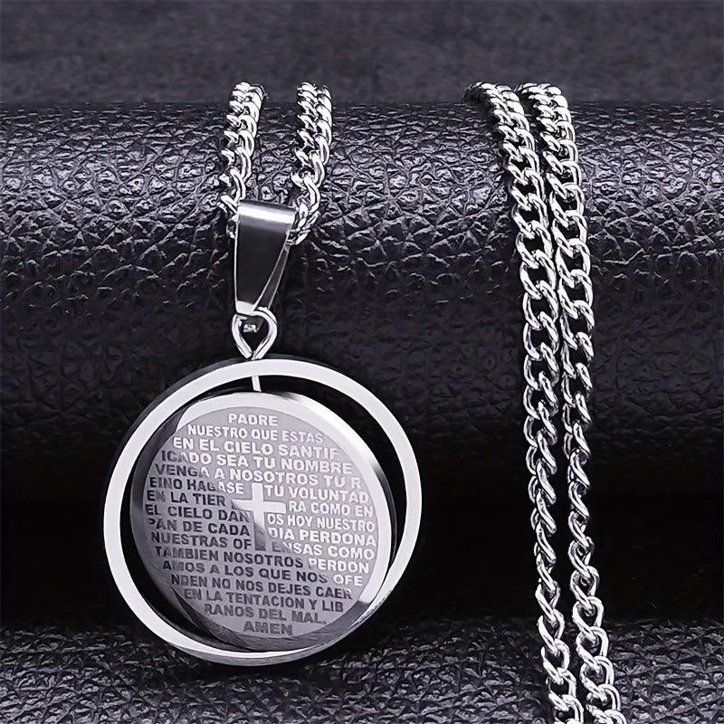 FREE Today: The Lord’s Prayer Rotating Pendant Necklace: Devotion & Sacred Versatility - image 4
