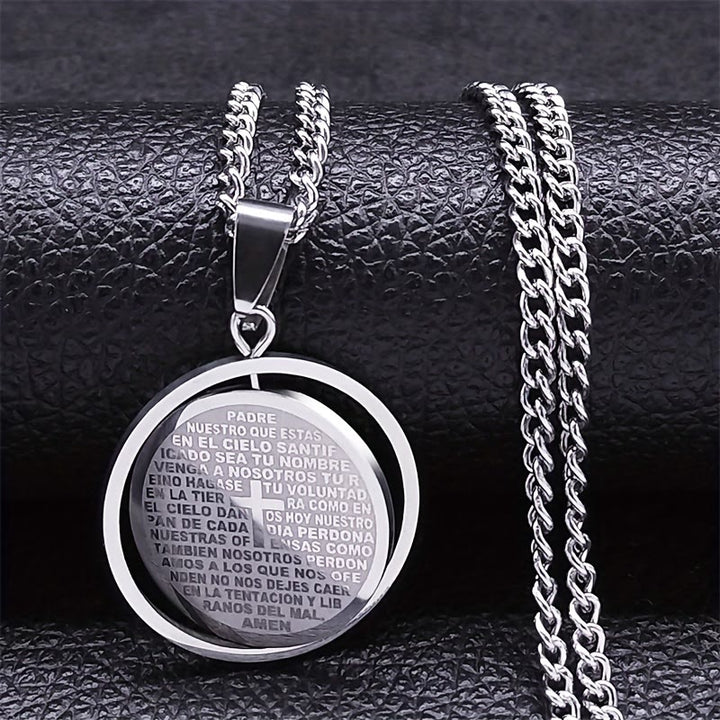 FREE Today: The Lord’s Prayer Rotating Pendant Necklace: Devotion & Sacred Versatility - image 4