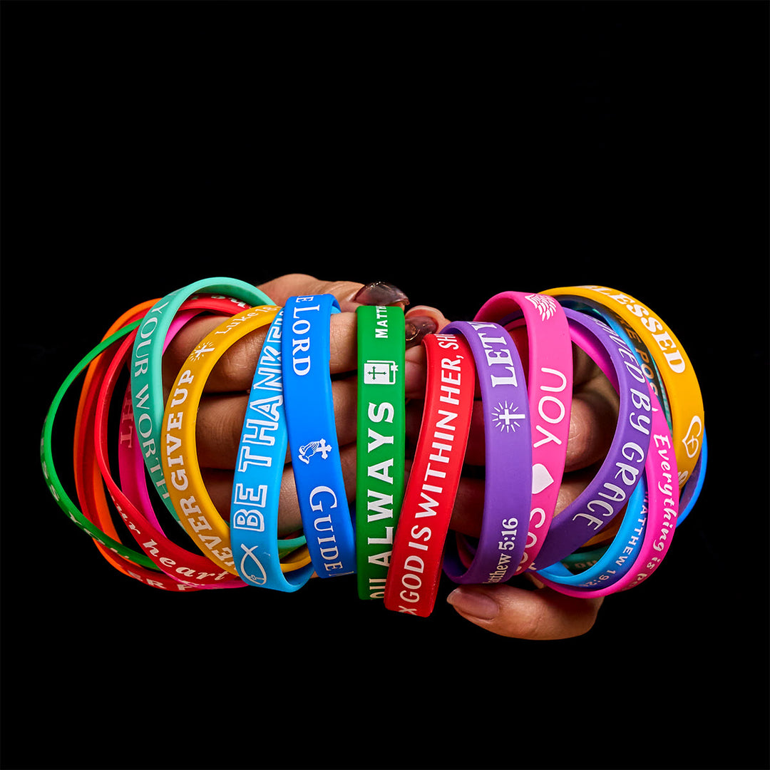 FREE Today: 20pcs/set Scripture Silicone Bracelet: Faithful Reminders & Colorful Devotion - image 8
