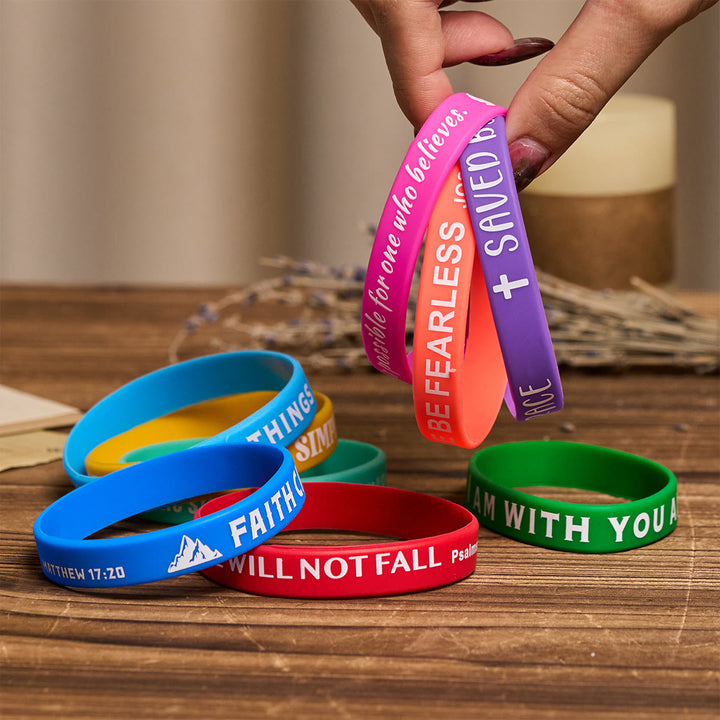 FREE Today: 20pcs/set Scripture Silicone Bracelet: Faithful Reminders & Colorful Devotion - image 7