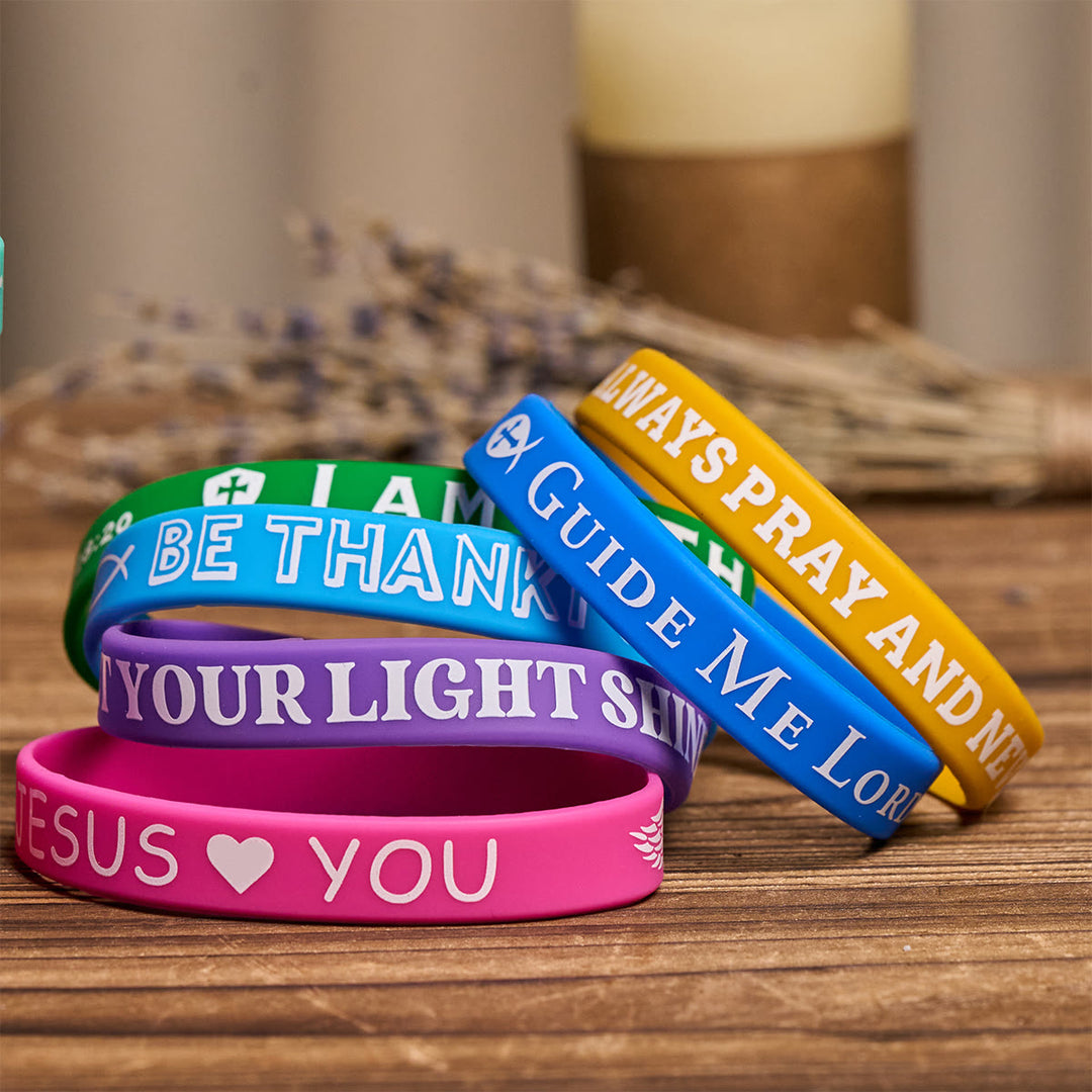 FREE Today: 20pcs/set Scripture Silicone Bracelet: Faithful Reminders & Colorful Devotion - image 6