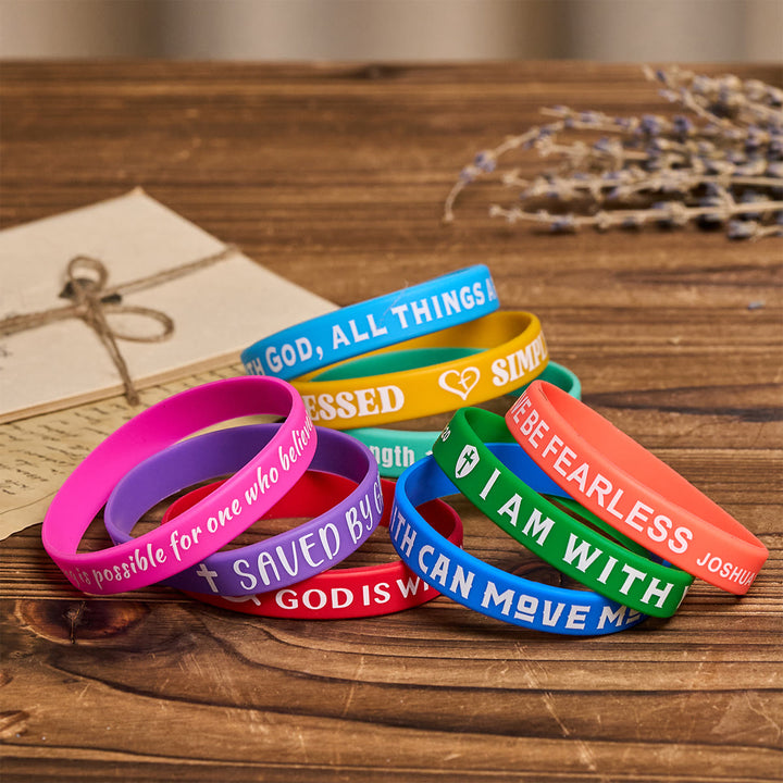 FREE Today: 20pcs/set Scripture Silicone Bracelet: Faithful Reminders & Colorful Devotion - image 4