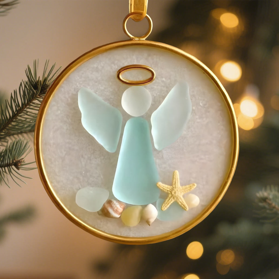 FREE Today: 3 Style Seaglass Faith Series Ornaments: Coastal Devotion & Sacred Storytelling - Angel - image 2
