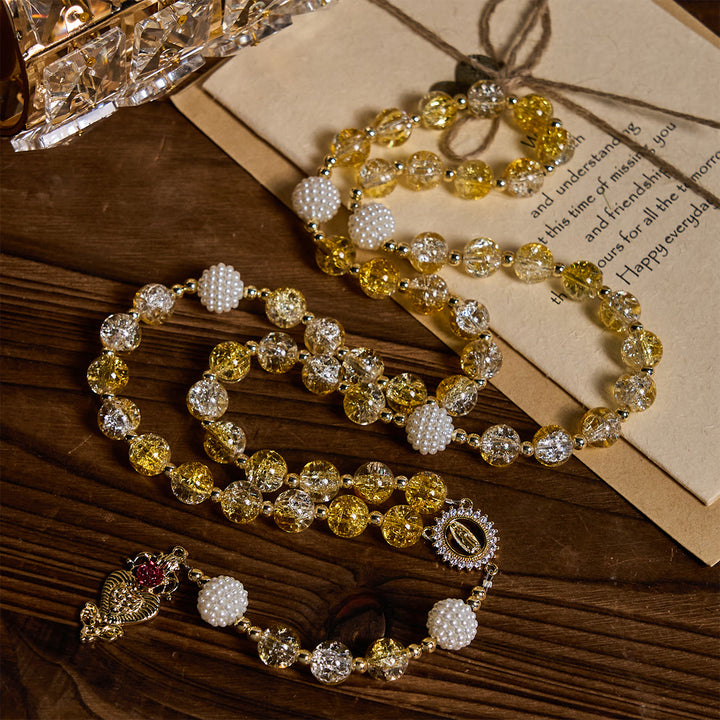 Christianartworkshop Glass Rosary with Our Lady of Guadalupe: Faithful Remembrance & Timeless Beauty - image 3