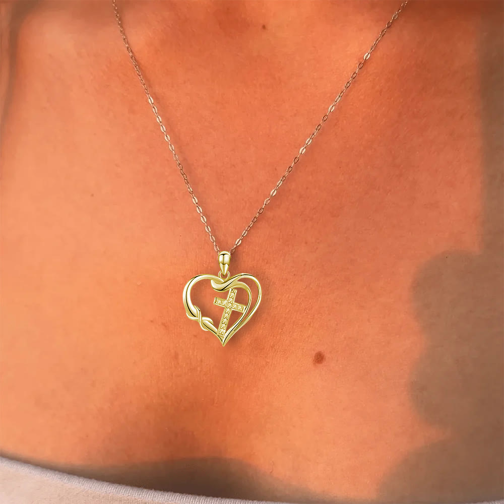 Christianartworkshop Heart & Cross Necklace: Devotion & Timeless Elegance - image 1