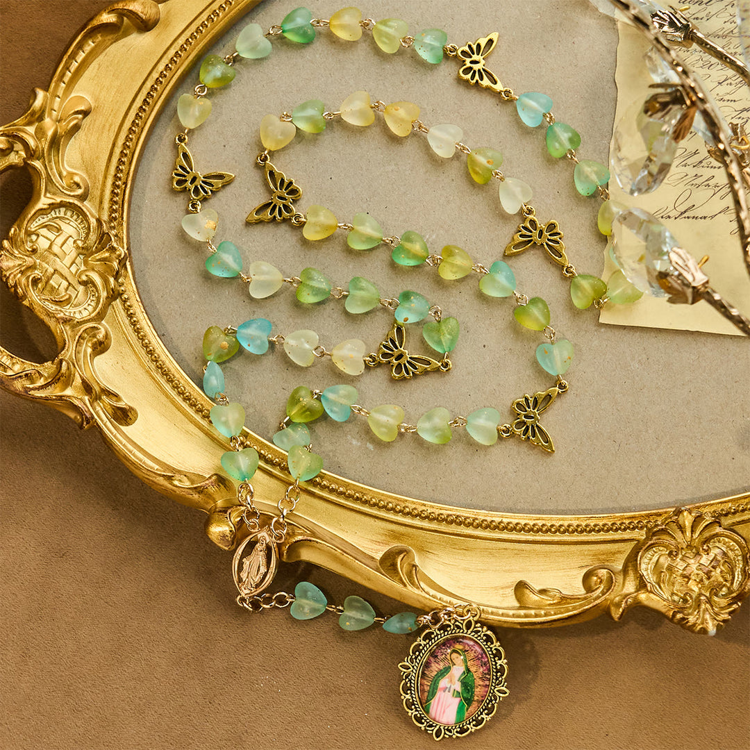 Christianartworkshop Heart & Butterfly Rosary, Bracelet: Devotion & Artful Spirituality - image 3