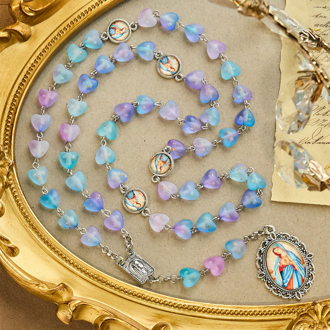 Christianartworkshop Blue Heart & Butterfly Rosary, Bracelet: Devotion & Artful Spirituality - image 3