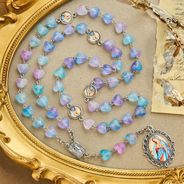 Christianartworkshop Blue Heart & Butterfly Rosary, Bracelet: Devotion & Artful Spirituality - image 3