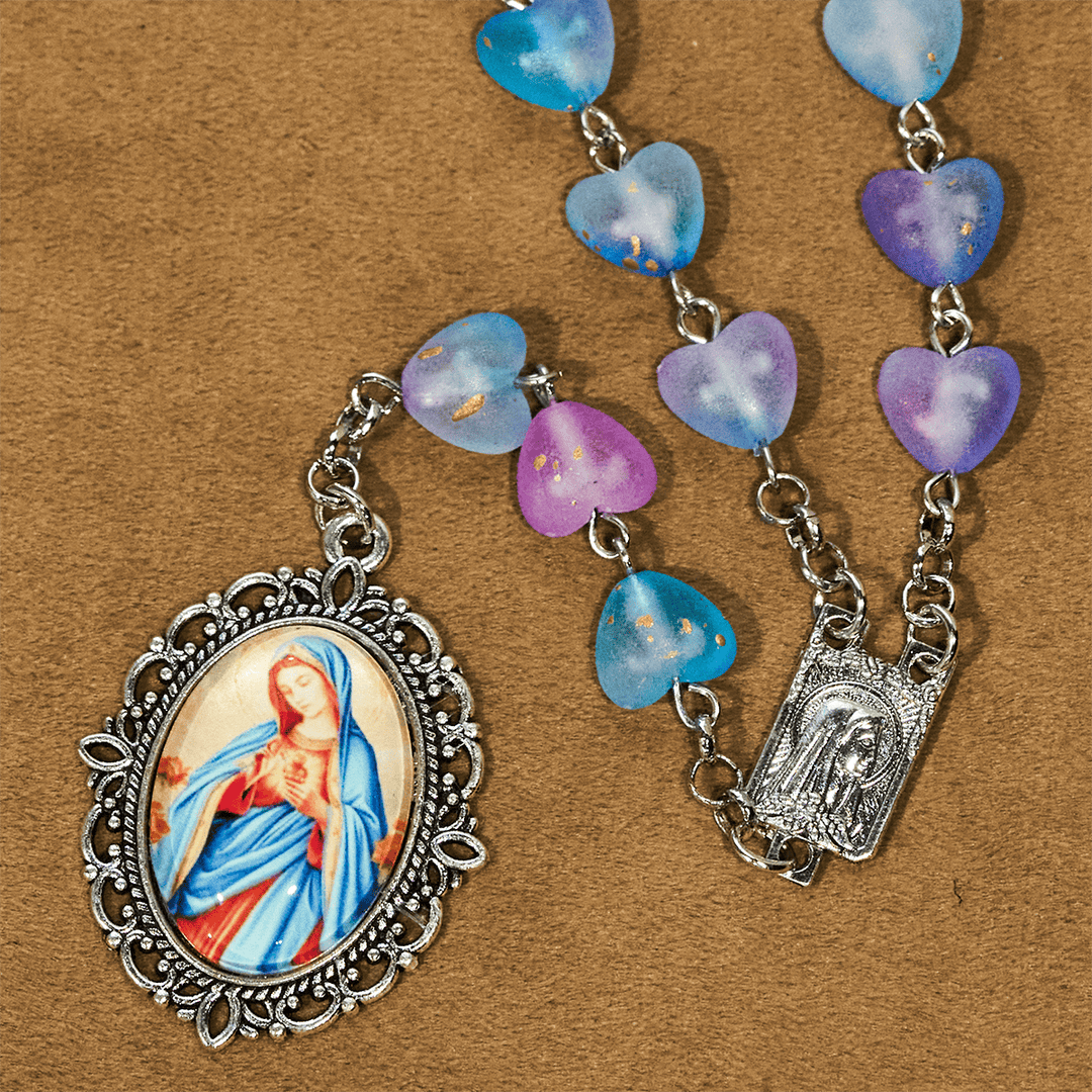 Christianartworkshop Blue Heart & Butterfly Rosary, Bracelet: Devotion & Artful Spirituality - image 7