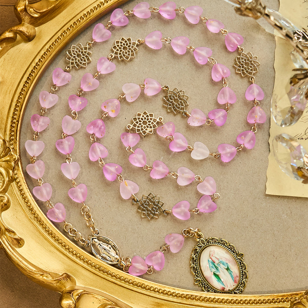 Christianartworkshop Pink Heart & Butterfly Rosary, Bracelet: Devotion & Artful Spirituality - image 3