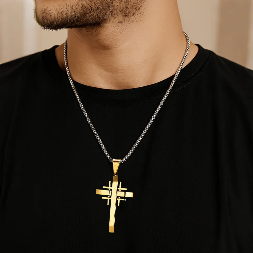 Christianartworkshop Geometric Cross Pendant Necklace: Modern Faith & Stylish Devotion - image 8