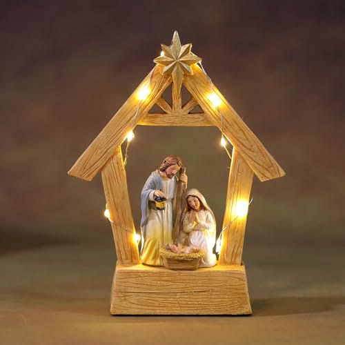 Christianartworkshop Illuminated Nativity Ornament: Sacred Birth & Festive Grace - Nativity - image 0