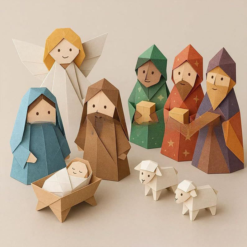 Christianartworkshop Origami Nativity Ornament Set: Sacred Story & Artful Devotion - Nativity - image 0