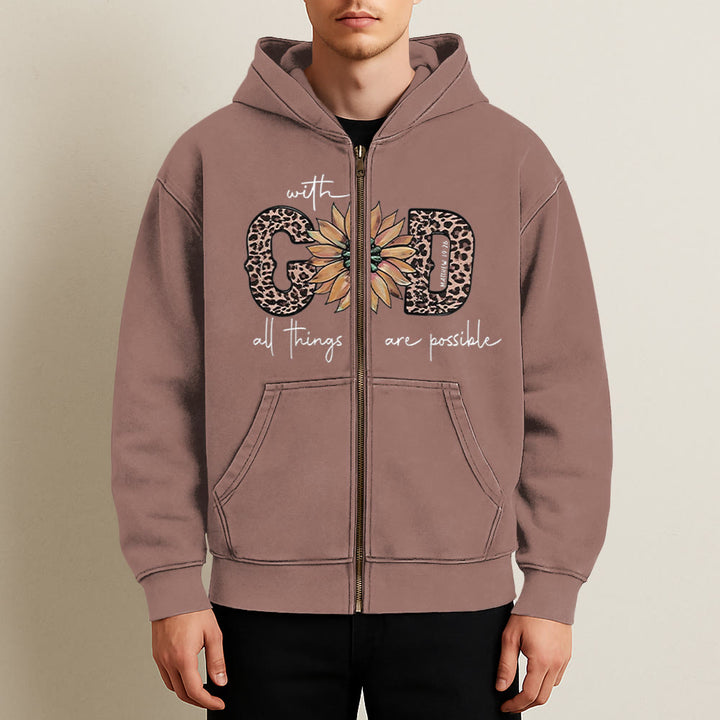 Christianartworkshop GOD-Inspired Sunflower Graphic Hooded Jacket: Daily Faith Reminder - image 12