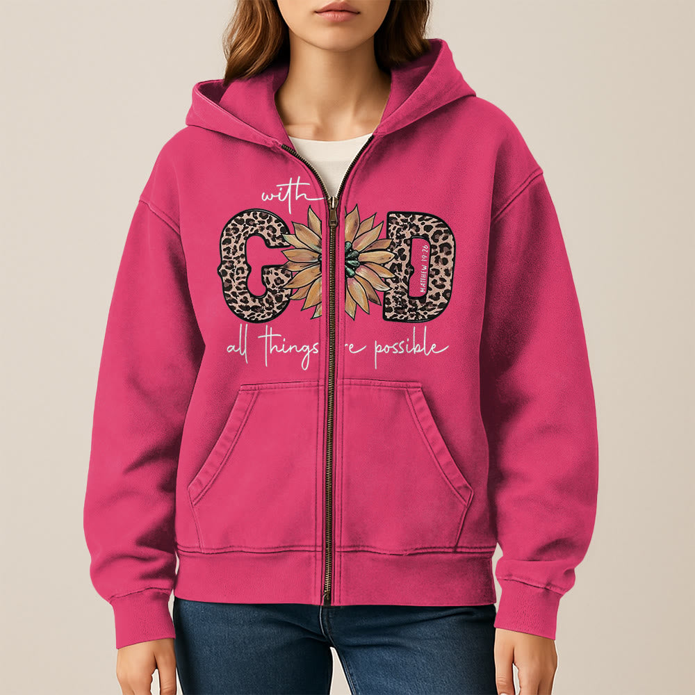 Christianartworkshop GOD-Inspired Sunflower Graphic Hooded Jacket: Daily Faith Reminder - image 15