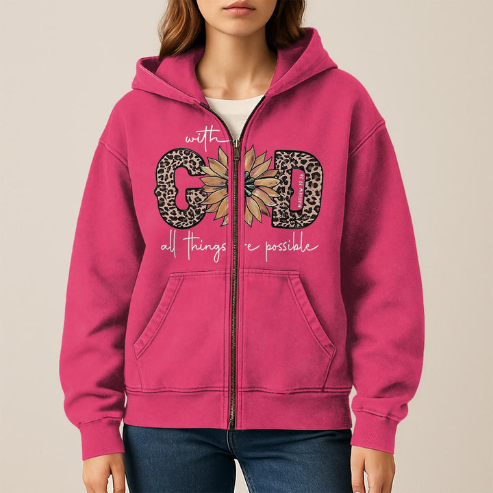 Christianartworkshop GOD-Inspired Sunflower Graphic Hooded Jacket: Daily Faith Reminder - image 15