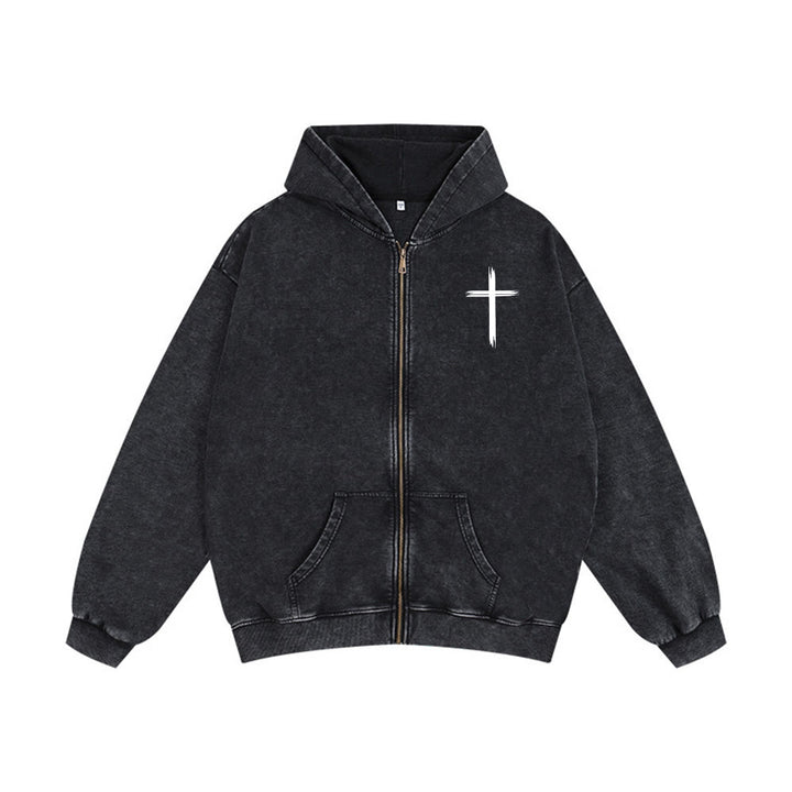 Christianartworkshop Dove & Cross Jesus Saves Hooded Jacket: Spiritual Comfort for Every Day - image 16