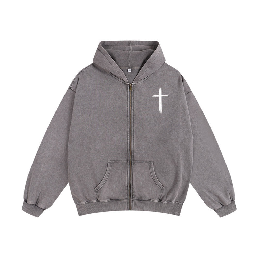 Christianartworkshop Dove & Cross Jesus Saves Hooded Jacket: Spiritual Comfort for Every Day - image 1