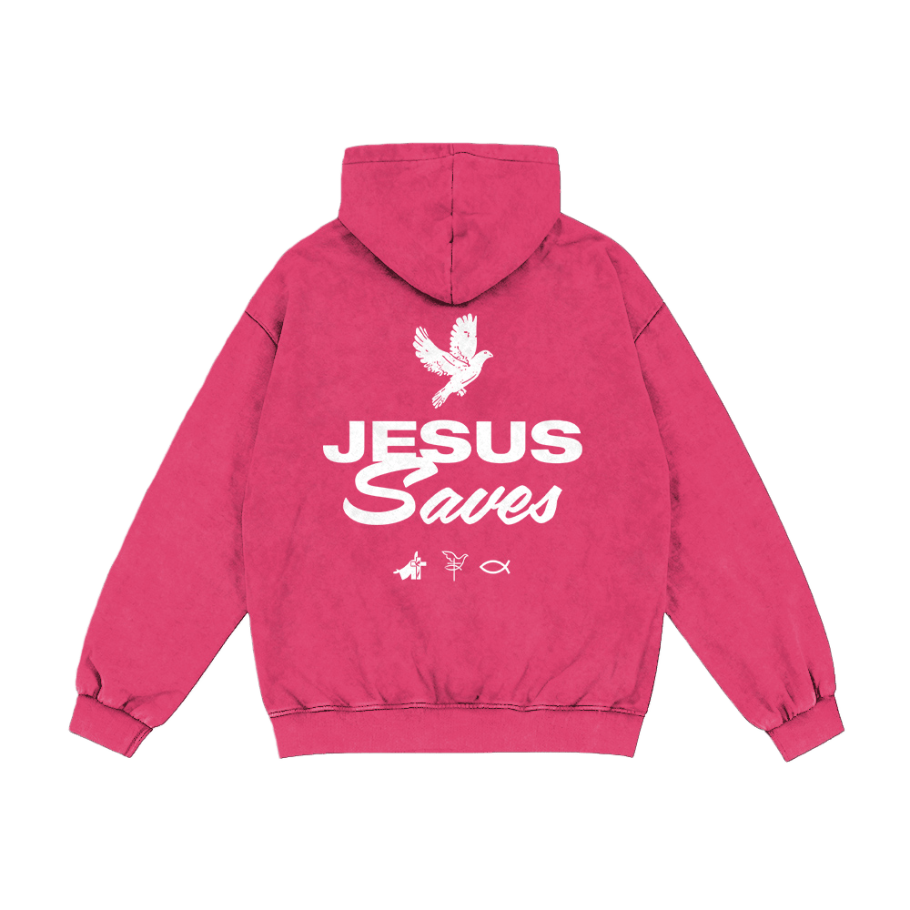 Christianartworkshop Dove & Cross Jesus Saves Hooded Jacket: Spiritual Comfort for Every Day - image 31