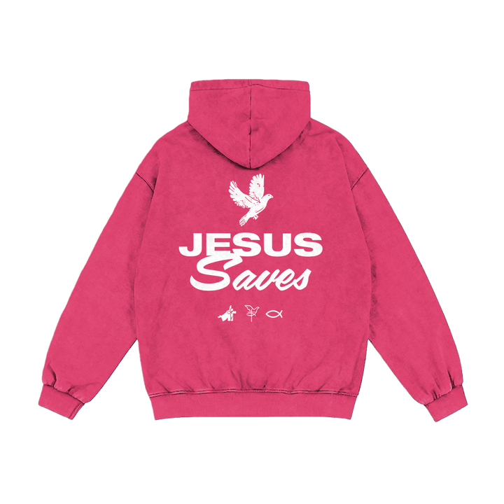 Christianartworkshop Dove & Cross Jesus Saves Hooded Jacket: Spiritual Comfort for Every Day - image 31