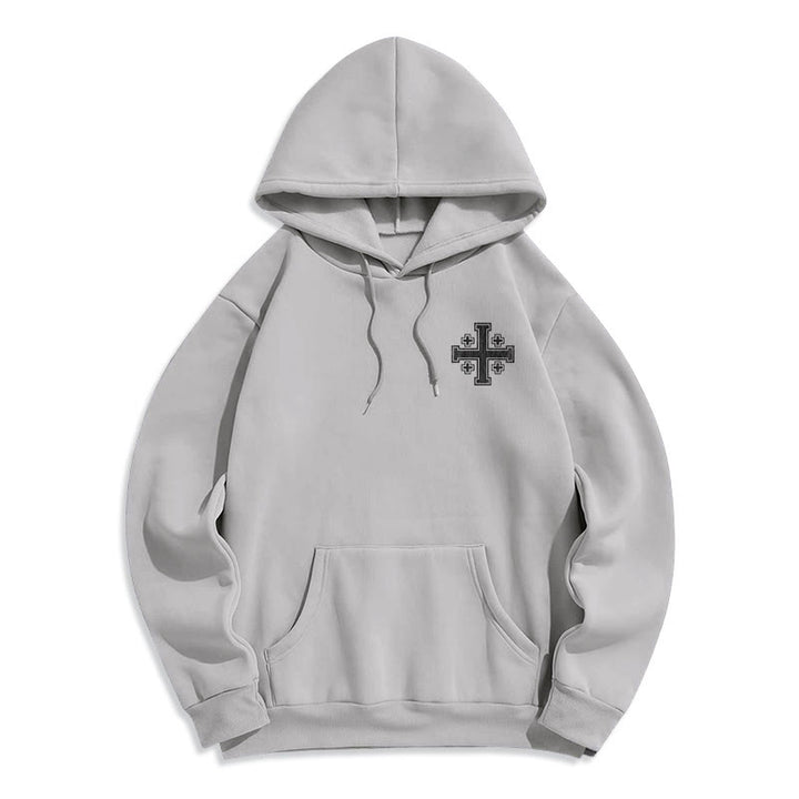 Christianartworkshop Cross of Kings Faith Statement Fleece Lined Polyester Hoodie - image 11