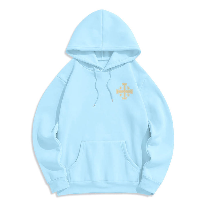 Christianartworkshop Cross of Kings Faith Statement Fleece Lined Polyester Hoodie - image 22