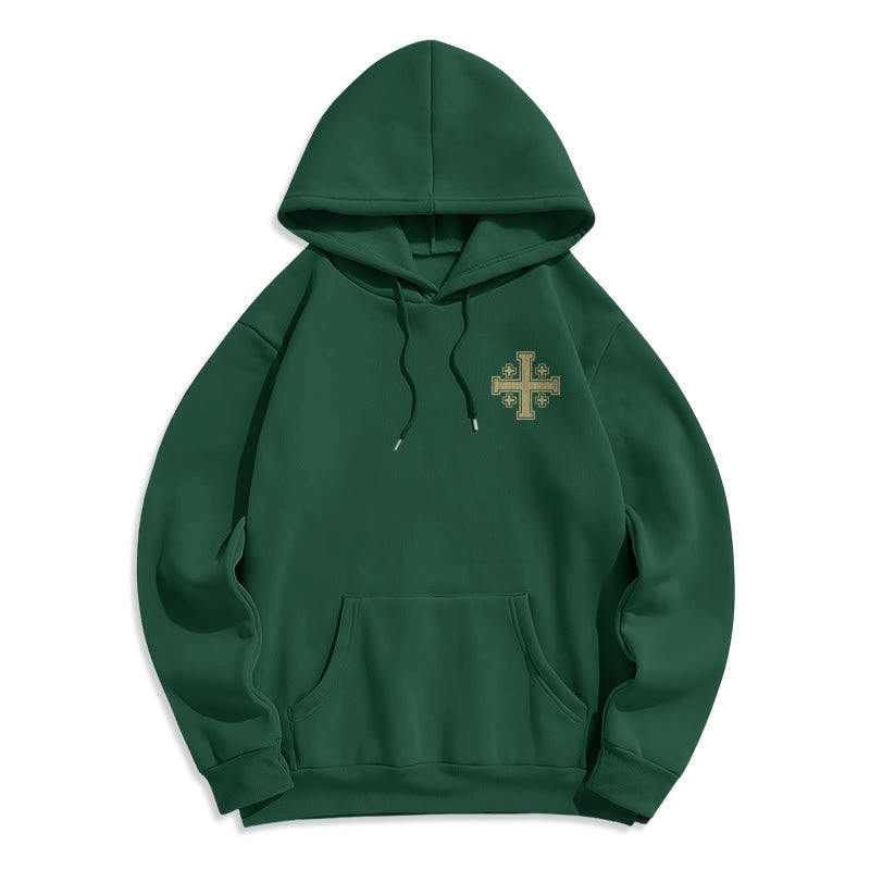 Christianartworkshop Cross of Kings Faith Statement Fleece Lined Polyester Hoodie - image 17