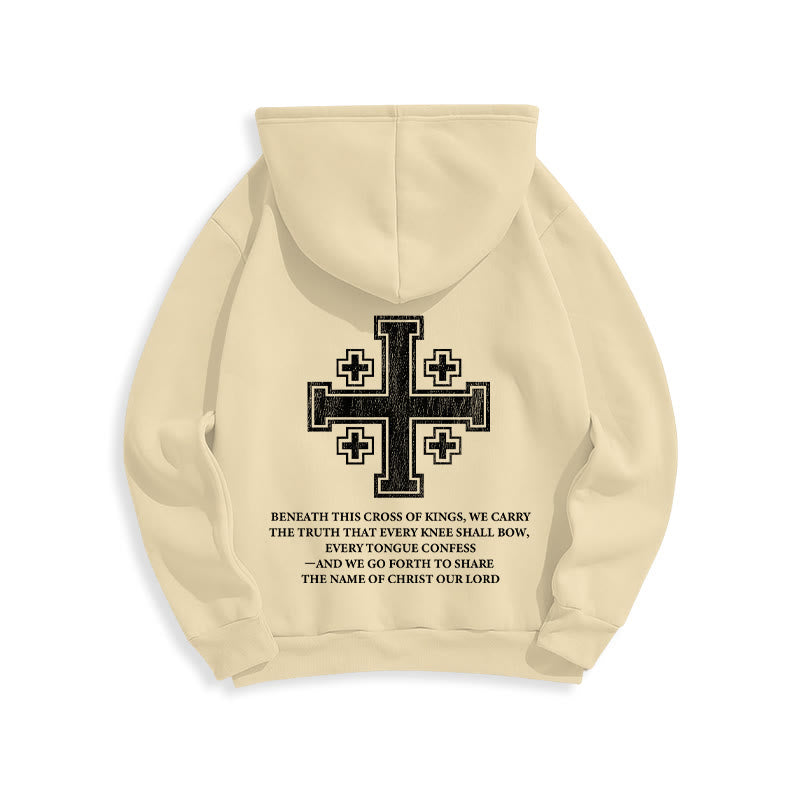 Christianartworkshop Cross of Kings Faith Statement Fleece Lined Polyester Hoodie - image 15