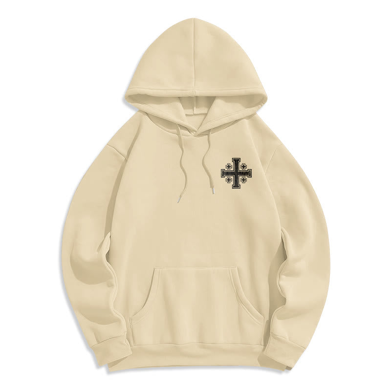 Christianartworkshop Cross of Kings Faith Statement Fleece Lined Polyester Hoodie - image 13