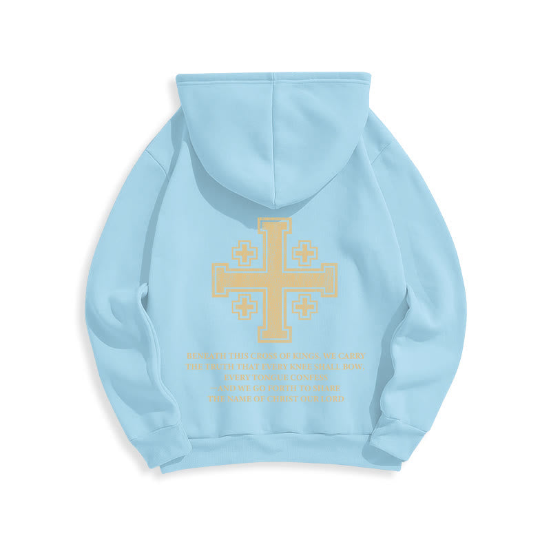 Christianartworkshop Cross of Kings Faith Statement Fleece Lined Polyester Hoodie - image 23