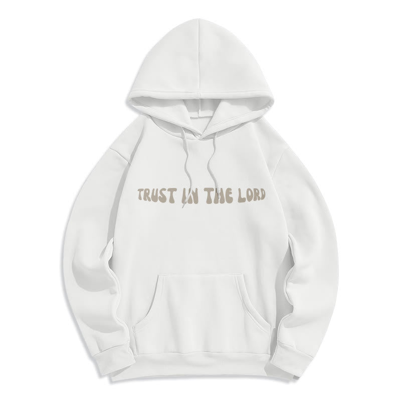 Christianartworkshop Trust In The Lord Faith Reliance Fleece Lined Polyester Hoodie - image 8