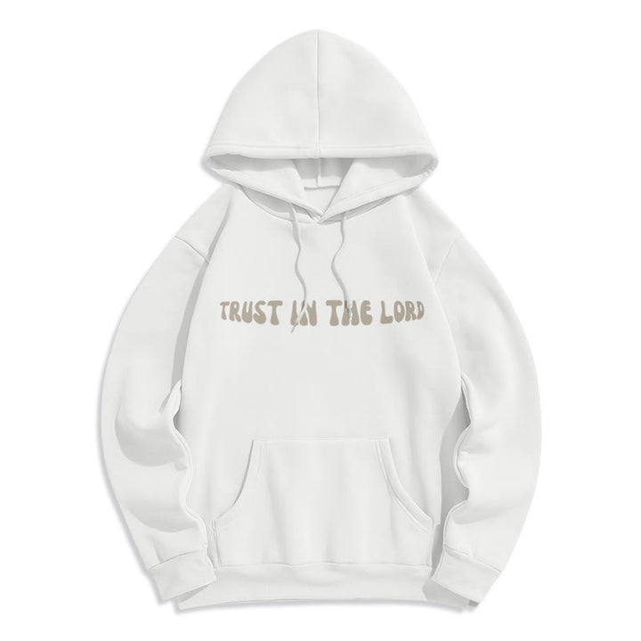 Christianartworkshop Trust In The Lord Faith Reliance Fleece Lined Polyester Hoodie - image 8