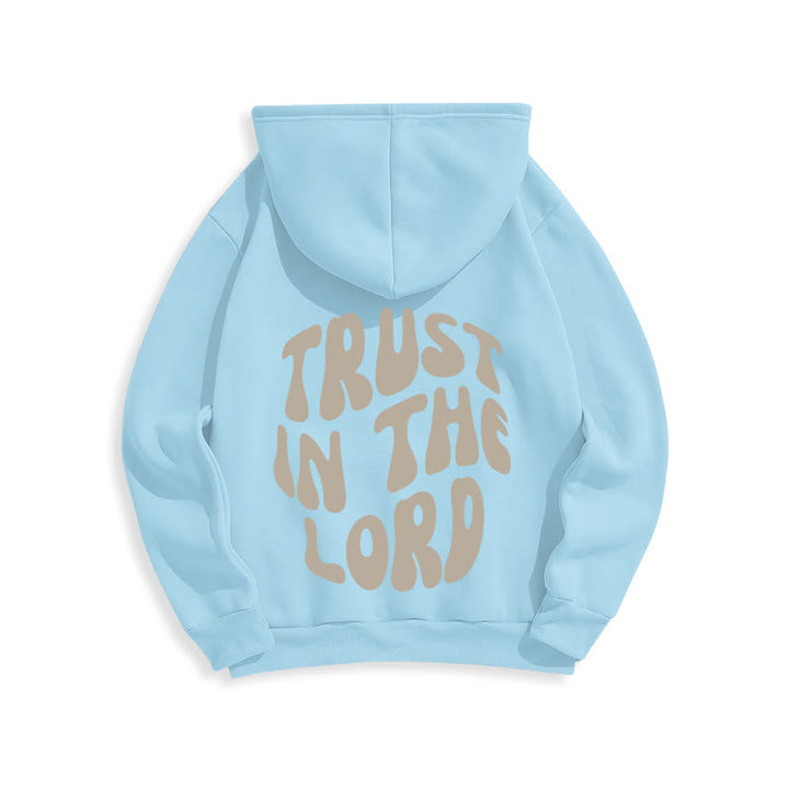 Christianartworkshop Trust In The Lord Faith Reliance Fleece Lined Polyester Hoodie - image 12