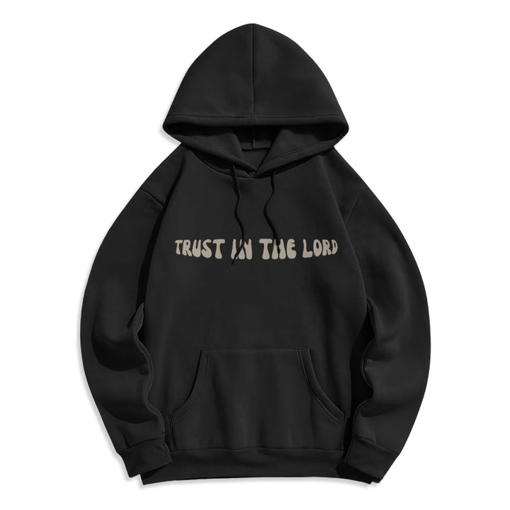 Christianartworkshop Trust In The Lord Faith Reliance Fleece Lined Polyester Hoodie - image 5
