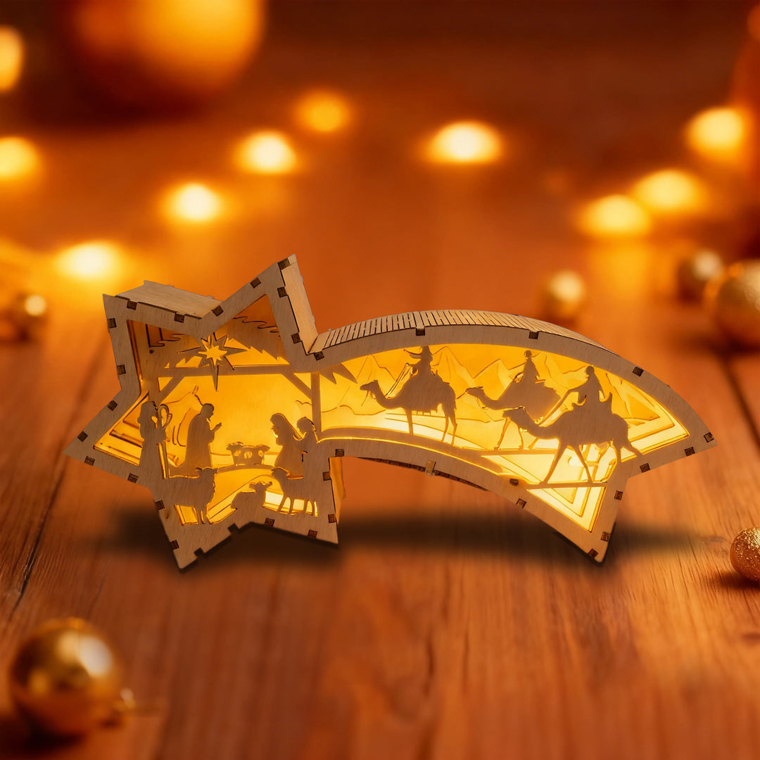 Christianartworkshop Star-Shaped Wooden Nativity Decor: Sacred Story & Artful Devotion - image 4