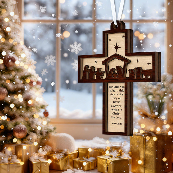 Christianartworkshop Cross Nativity 3D Hanging Ornament: Sacred Story & Scriptural Devotion - image 3