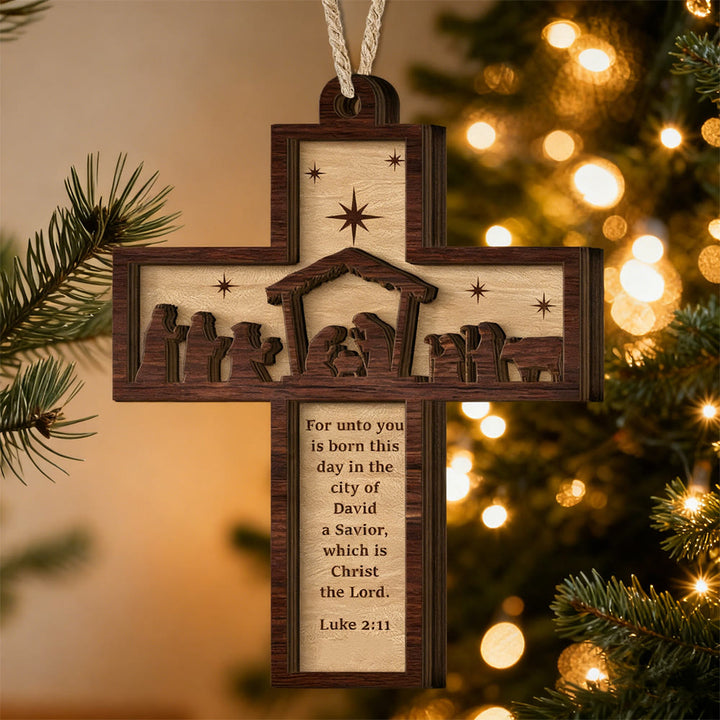 FREE Today: Cross Nativity 3D Hanging Ornament: Sacred Story & Scriptural Devotion - Nativity-1 - image 0