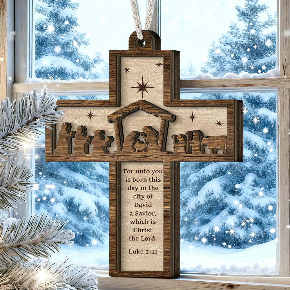 Christianartworkshop Cross Nativity 3D Hanging Ornament: Sacred Story & Scriptural Devotion - image 4