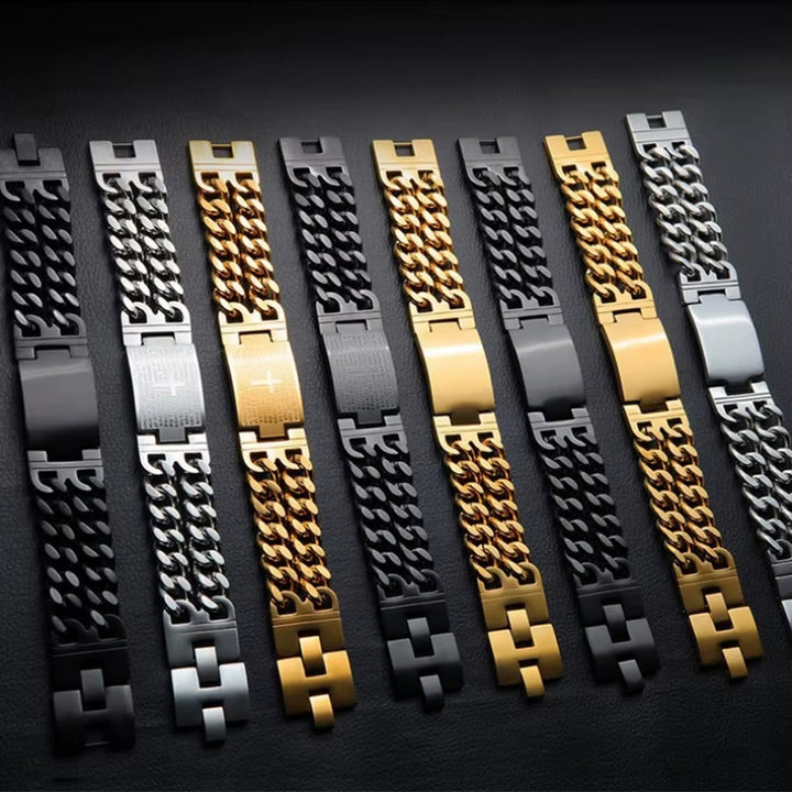 Christianartworkshop Cross & Prayer Bracelet: Sacred Text & Edgy Fashion - image 4