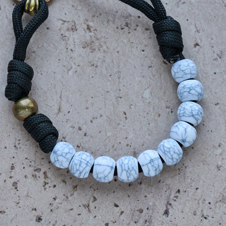 FREE Today: Matte White Crackle Beads with Ornate Brass Crucifix Rosary, Pocket Rosary - image 16