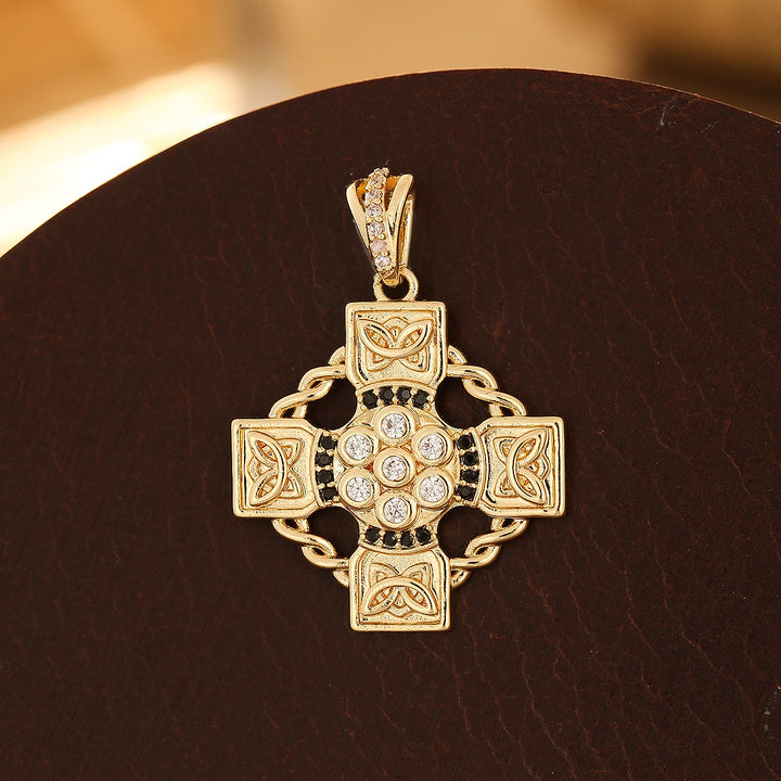 Christianartworkshop Multi-Design Copper Cross Series: Diverse Style Options for Faith Wearing - Knot Cross - Golden - image 5