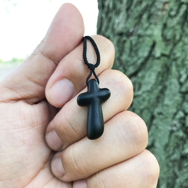 Christianartworkshop Ebony Cross Pendant: Natural Material & Faith Symbol for Spiritual Bond - image 2