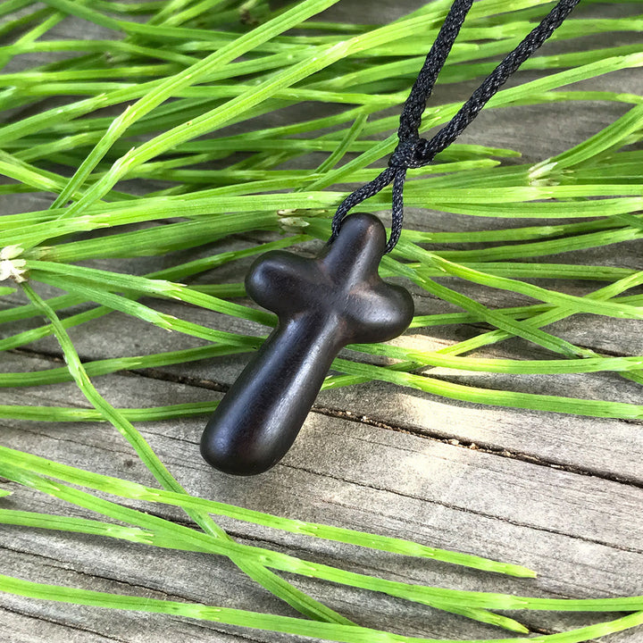 Christianartworkshop Ebony Cross Pendant: Natural Material & Faith Symbol for Spiritual Bond - image 4