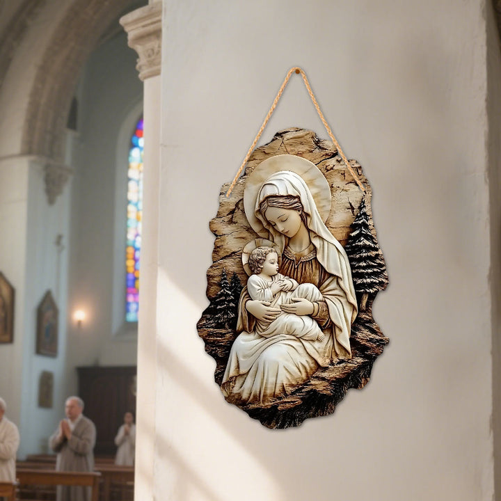 FREE Today: Pinewood Faith Flat Hanging Decor: Madonna and Child & Good Shepherd - image 7